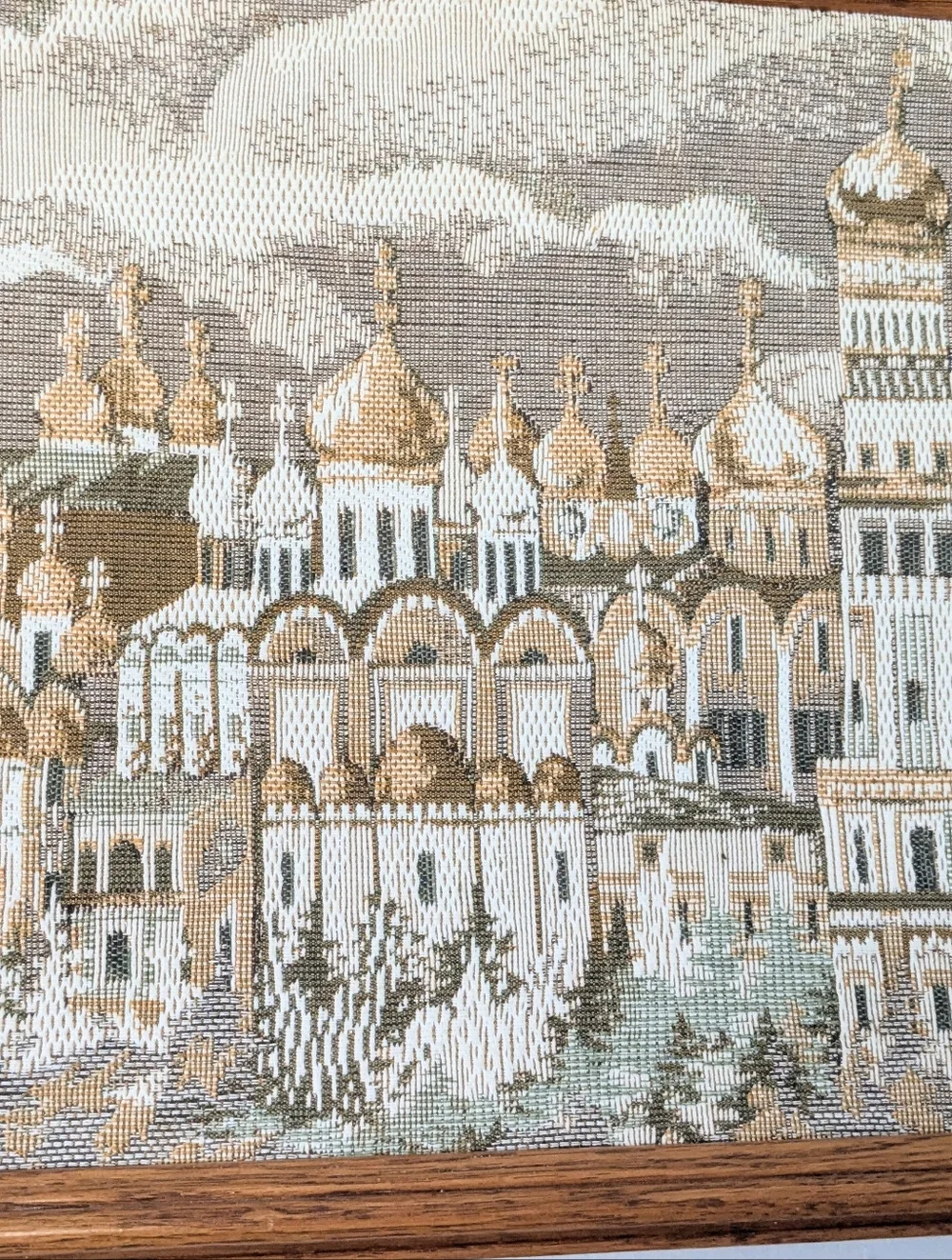 Vintage Framed Russian Kremlin Tapestry - Signed & Dated